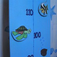 Growth chart with magnetic paint