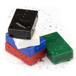 M-BLOCK-01, Block magnets with plastic cover, 5 per set, various colours