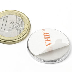 Disc magnet self-adhesive Ø 25 mm, height 2 mm