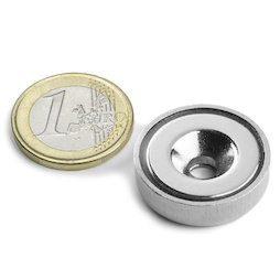 CSN-25, Countersunk pot magnet, Ø 25 mm, strength approx. 19 kg