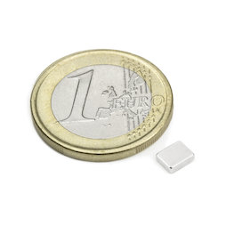 Q-05-04-1.5-N, Block magnet 5 x 4 x 1,5 mm, neodymium, N48, nickel-plated