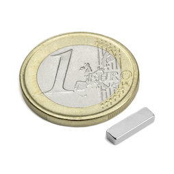 Q-10-03-02-HN, Block magnet 10 x 3 x 2 mm, neodymium, 44H, nickel-plated