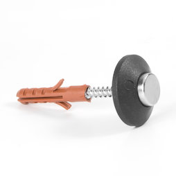 M-82, Magnetic wall pins, with screw and rawlplug, for hanging up objects, set of 5