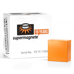 Q-51-51-25-X, Death Magnet Limited Edition, Block magnet 50,8 x 50,8 x 25,4 mm, neodymium, N40, nickel-plated