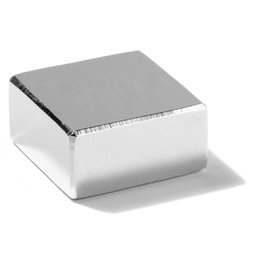 Q-30-30-15-N, Block magnet 30 x 30 x 15 mm, neodymium, N45, nickel-plated