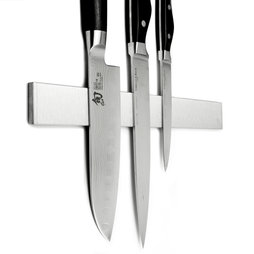 FO-10, Knife rack magnetic 32 cm, magnetic strip, made of stainless steel, for 6 knives up to 500 g